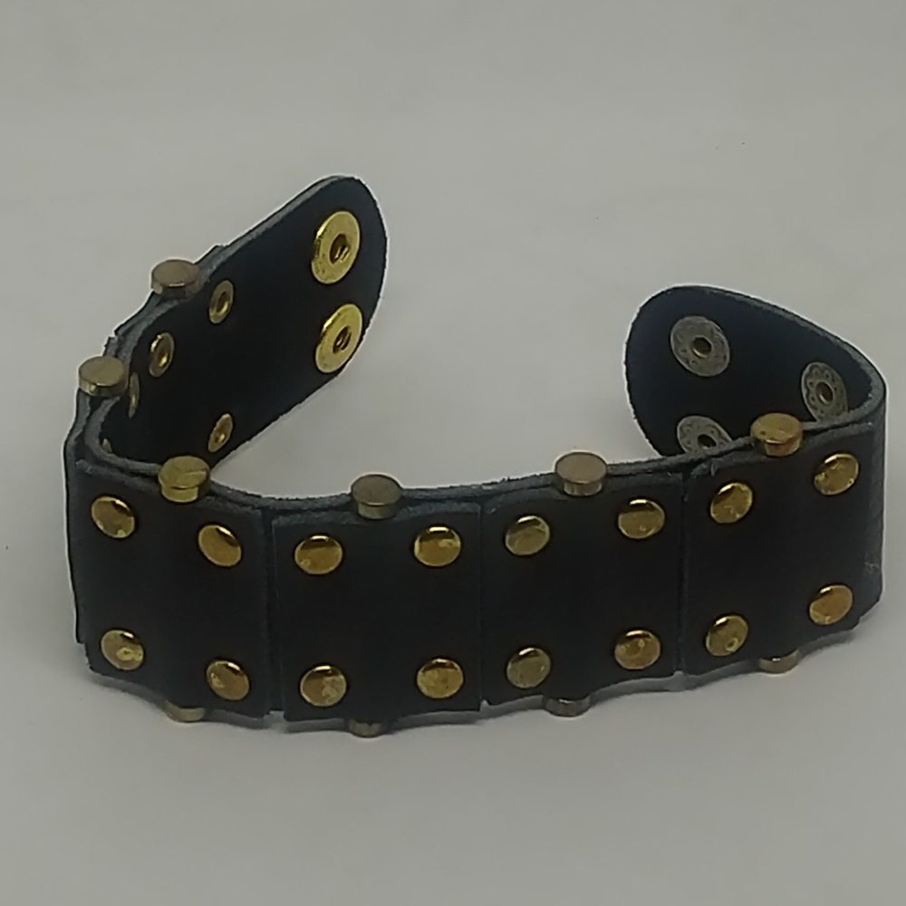 Black  leather cuff bracelet